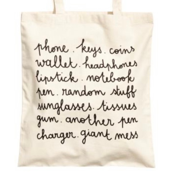 NWT H&M Printed Tote Bag - Picture 1 of 2